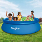 Piscine hors sol extérieure Funsicle QuickSet de 3,05 m x 76 cm avec anneau gonflable et pompe