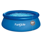 Funsicle 8' x 30 QuickSet Inflatable Ring Top Outdoor Above Ground Pool w/Pump