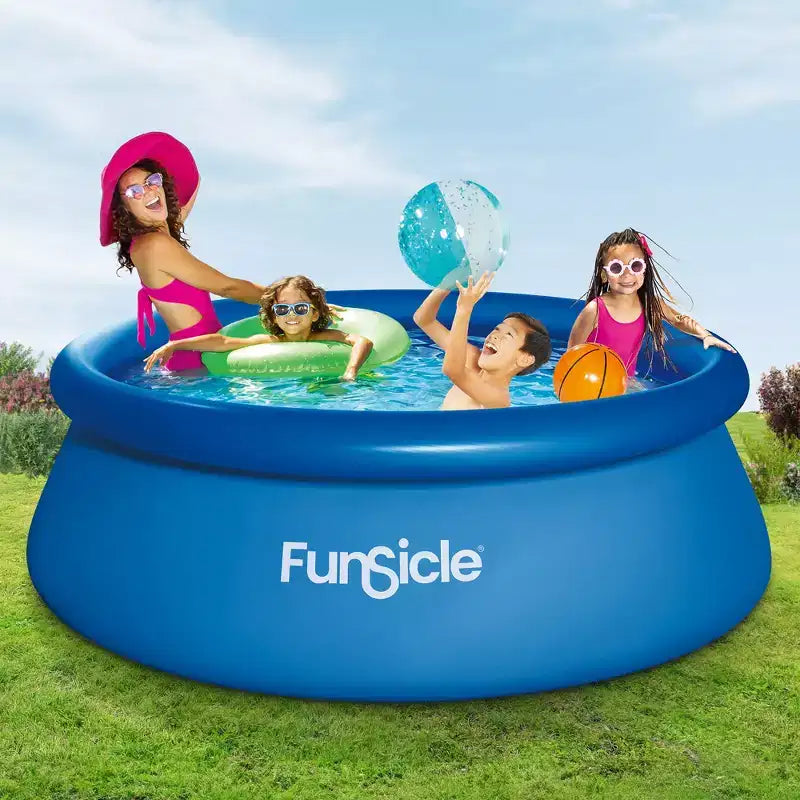 Funsicle Piscine hors sol ronde gonflable 2,4 m x 76 cm QuickSet avec pompe