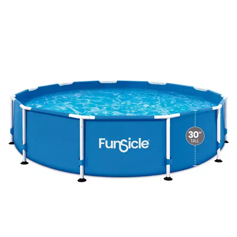 Funsicle 12' x 30 Outdoor Activity Round Frame Above Ground Swimming Pool Set