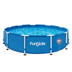 Funsicle 12' x 30 Outdoor Activity Round Frame Above Ground Swimming Pool Set