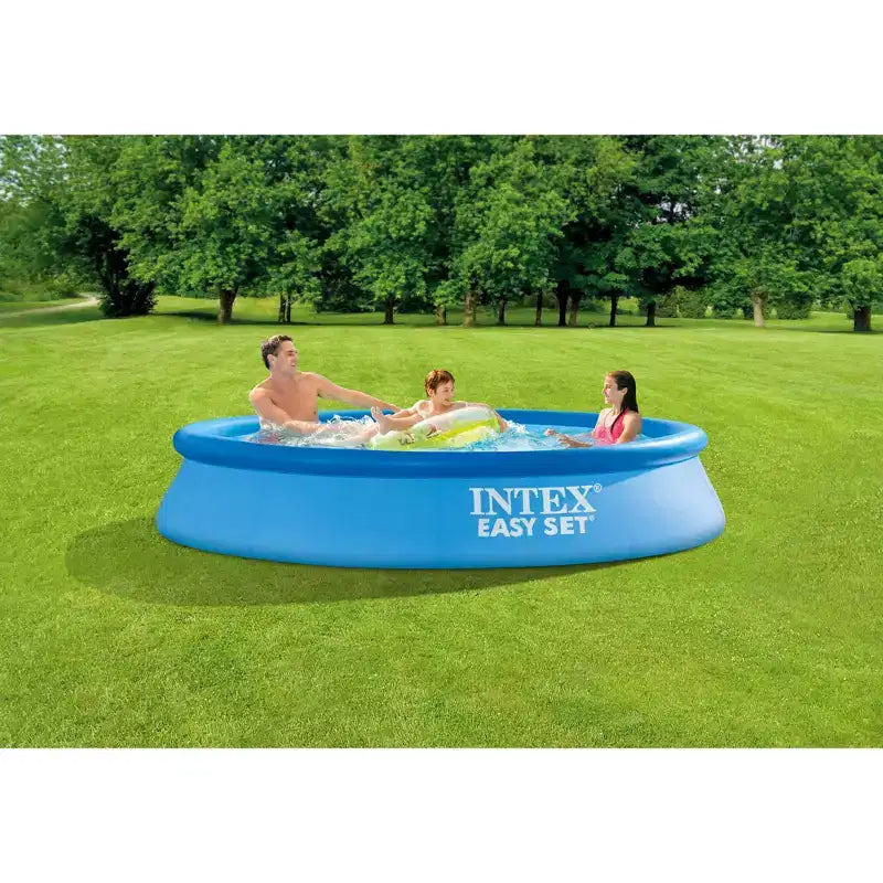 INTEX Piscine Gonflable Easy Set Comprend une Pompe à Filtre à Cartouche Matériau Résistant aux Crevaisons