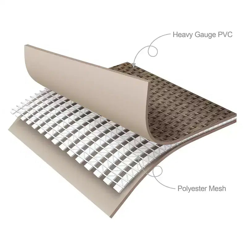 Piscine hors-sol ronde gonflable Funsicle QuickSet 14' x 36 avec anneau supérieur, pompe et filtre à cartouche, motif tressé triple marron