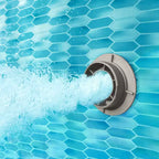 Piscine hors-sol ronde gonflable Funsicle QuickSet 14' x 36 avec anneau supérieur, pompe et filtre à cartouche, motif tressé triple marron