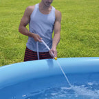 Piscine gonflable pour enfants JLeisure Avenli, de 2,44 m x 63,5 cm, pour 2 à 3 personnes, à montage rapide, pour jardin, bleue
