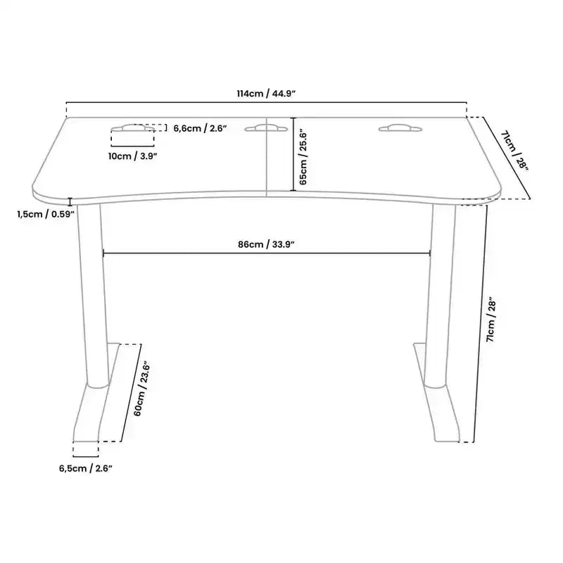 Scrivania da gioco curva Arozzi Arena Compact