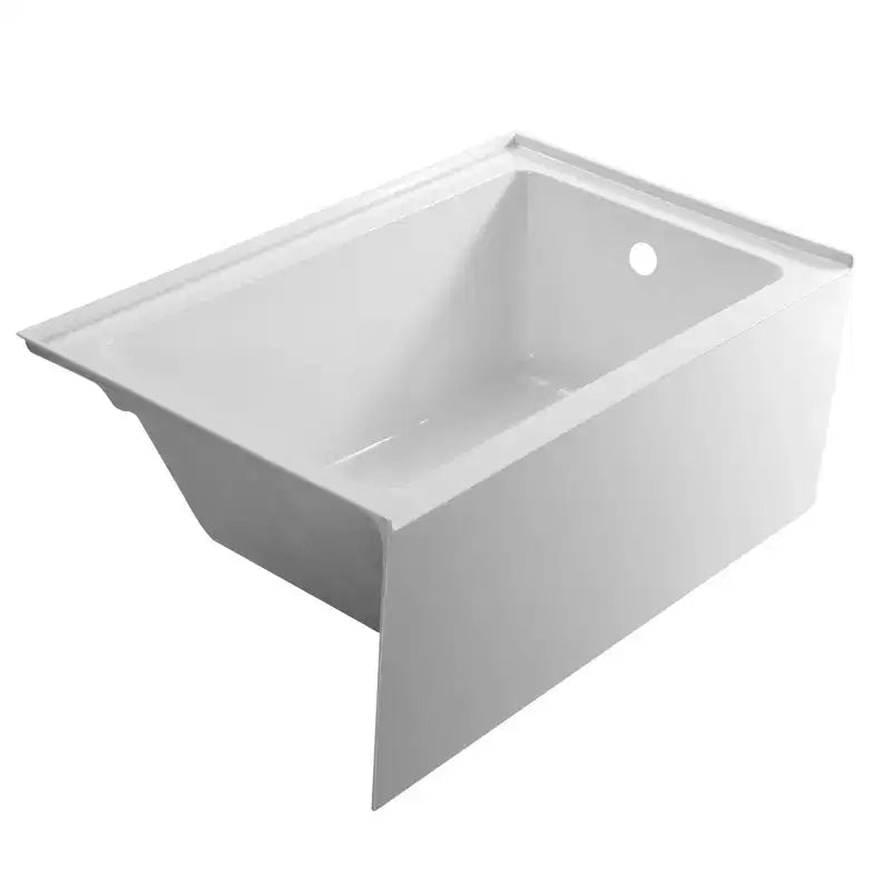 VEVOR Alcove Bathtub, 48 x 30 Contemporary Alcove Acrylic Bathtub, Soaking Bath Tub with Right Hand Drain and Overflow Hole, White