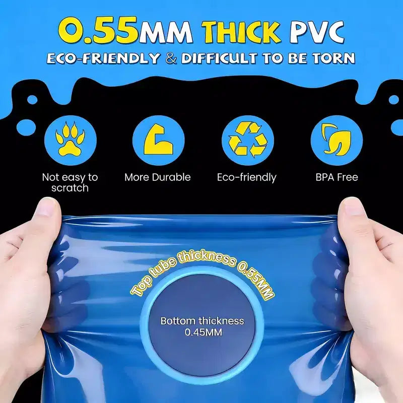HeyGo 59 Coussin de jet d'eau antidérapant – Jouet aquatique épais pour enfants et chiens (bleu)