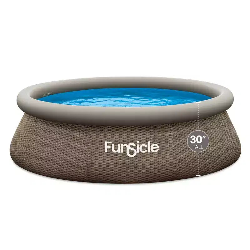 Funsicle 10' x 30 QuickSet Ring Top Above Ground Swimming Pool, Basketweave