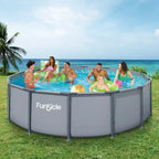 Piscine hors sol ronde Funsicle Oasis 4,27 m x 1,07 m, gris froid