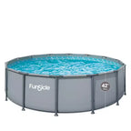Piscine hors sol ronde Funsicle Oasis 4,27 m x 1,07 m, gris froid
