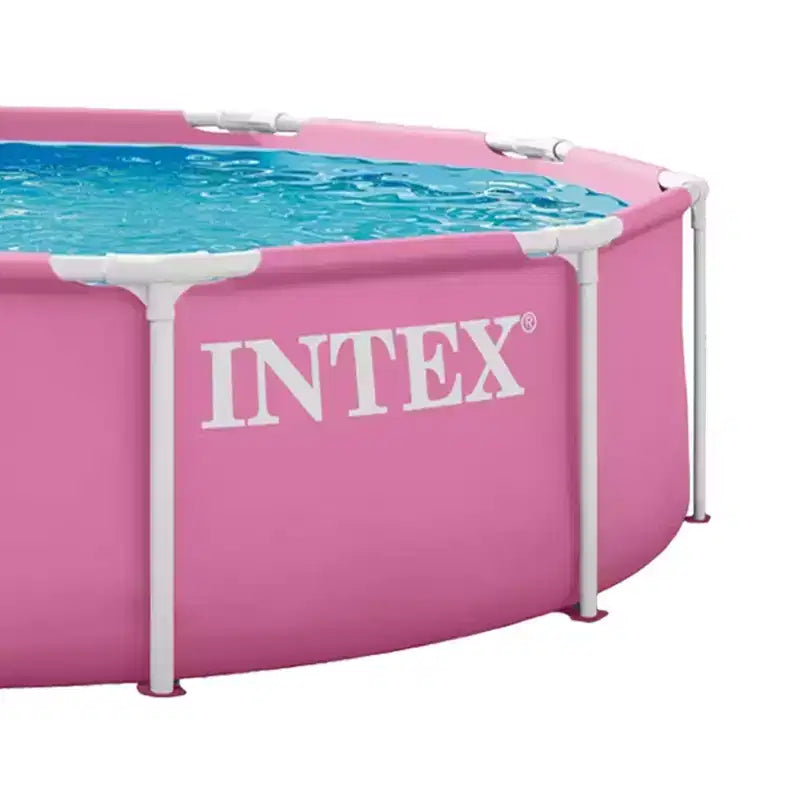 Piscine hors-sol à cadre métallique INTEX 3,05m x 76cm, Piscine seule - Rose