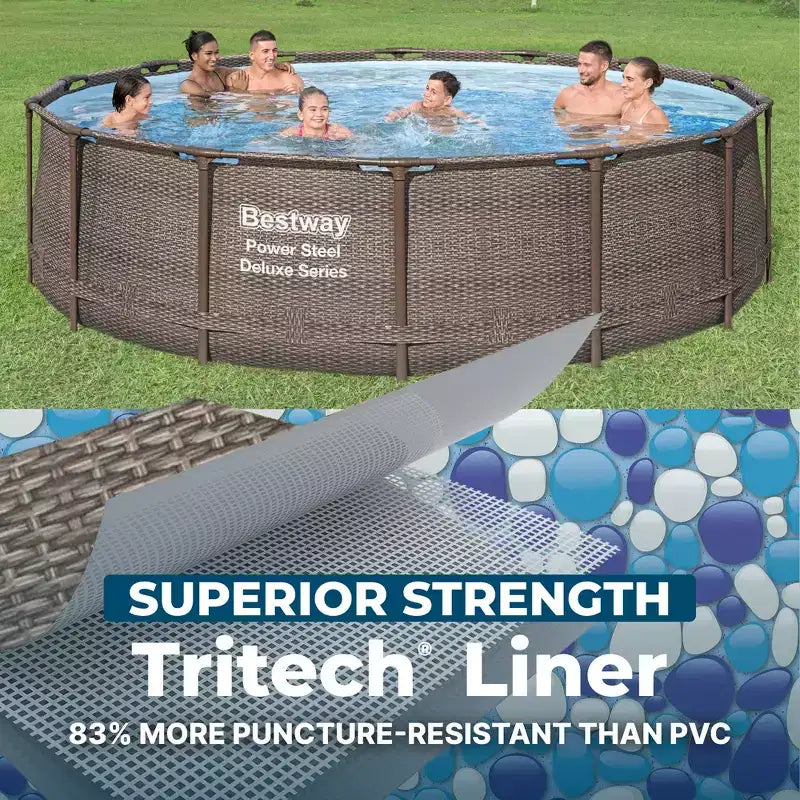Piscine hors sol Bestway Power Steel 13' x 42 avec auvent