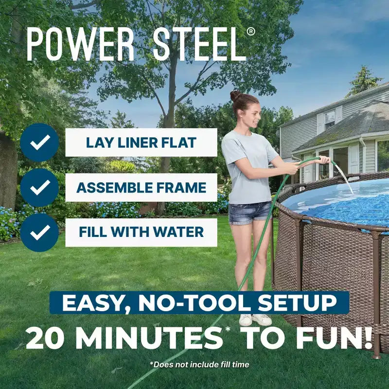 Piscine hors sol Bestway Power Steel 13' x 42 avec auvent