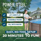 Piscine hors sol Bestway Power Steel 13' x 42 avec auvent