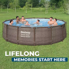 Piscine hors sol Bestway Power Steel 13' x 42 avec auvent