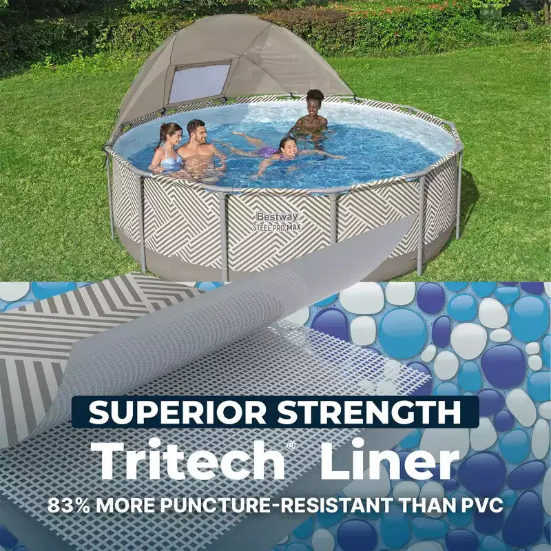 Piscine hors sol Bestway Power Steel 13' x 42 avec auvent