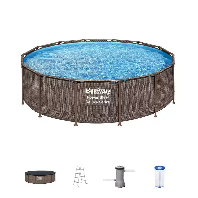 Piscine hors sol Bestway Power Steel 13' x 42 avec auvent