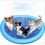 HeyGo Splash Pad for Dogs & Kids - 67 Anti-Slip Water Play Mat for Large Dogs, Durable Outdoor Sprinkler Toy in Blue