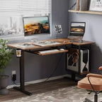 Bureau de jeu debout Bestier 57, bureau d'écriture réglable en hauteur, poste de travail assis-debout, table d'ordinateur de bureau à domicile pour l'étude et le tapis de marche