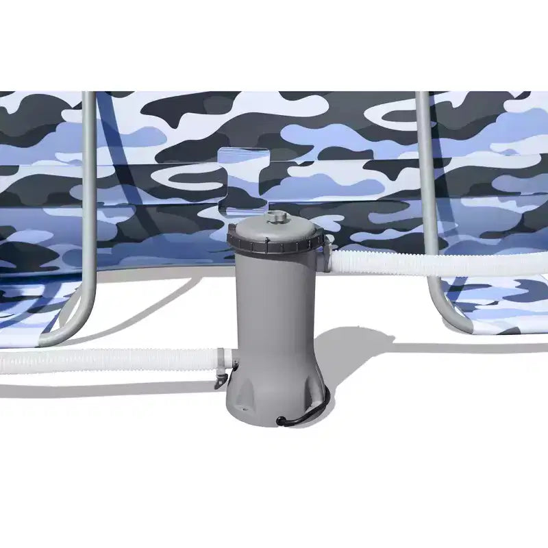 Piscine ovale Bestway Steel Pro Max 4,27 m x 2,49 m x 1 m Bleu camouflage avec pompe et échelle