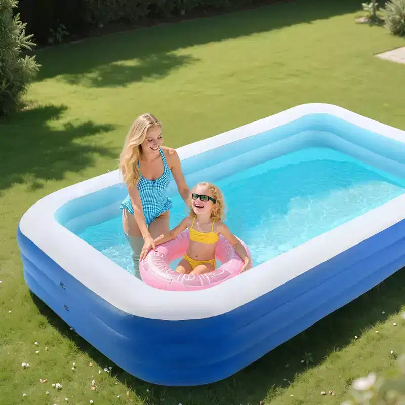 Piscine Gonflable Grande Piscine Gonflable pour Enfants Adultes Famille Robuste