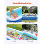Piscine Gonflable Grande Piscine Gonflable pour Enfants Adultes Famille Robuste