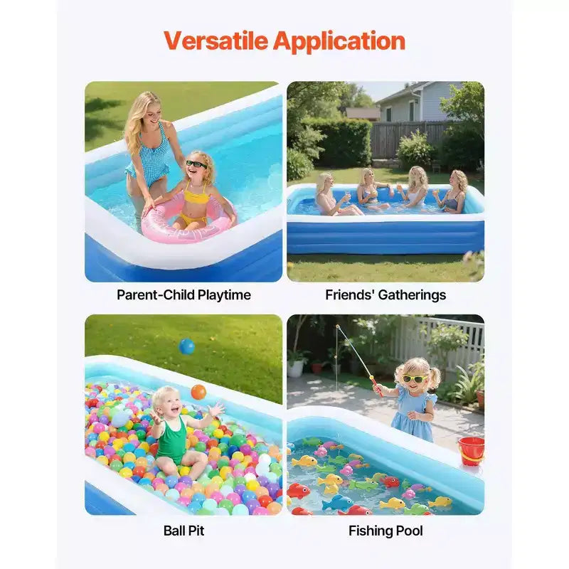 Piscine Gonflable Grande Piscine Gonflable pour Enfants Adultes Famille Robuste