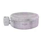 Spa gonflable Bestway SaluSpa Cancun AirJet pour 2 à 4 personnes, bain à remous portable rond de 71 x 26 pouces pour l'extérieur avec 120 jets apaisants et couvercle, gris