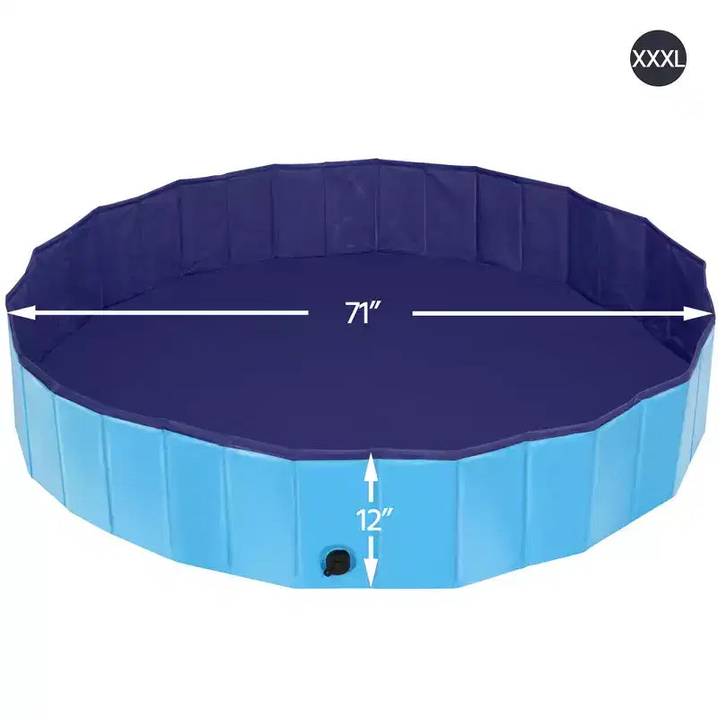 Piscine pliable Yaheetech pour animaux de compagnie, baignoire pour chiens, pour jardin et cour