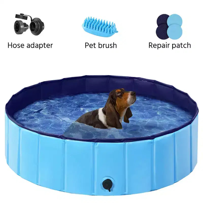 Piscine pliable Yaheetech pour animaux de compagnie, baignoire pour chiens, pour jardin et cour