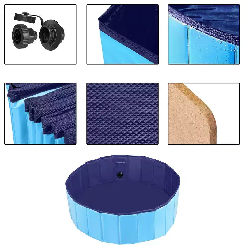 Piscine pliable Yaheetech pour animaux de compagnie, baignoire pour chiens, pour jardin et cour