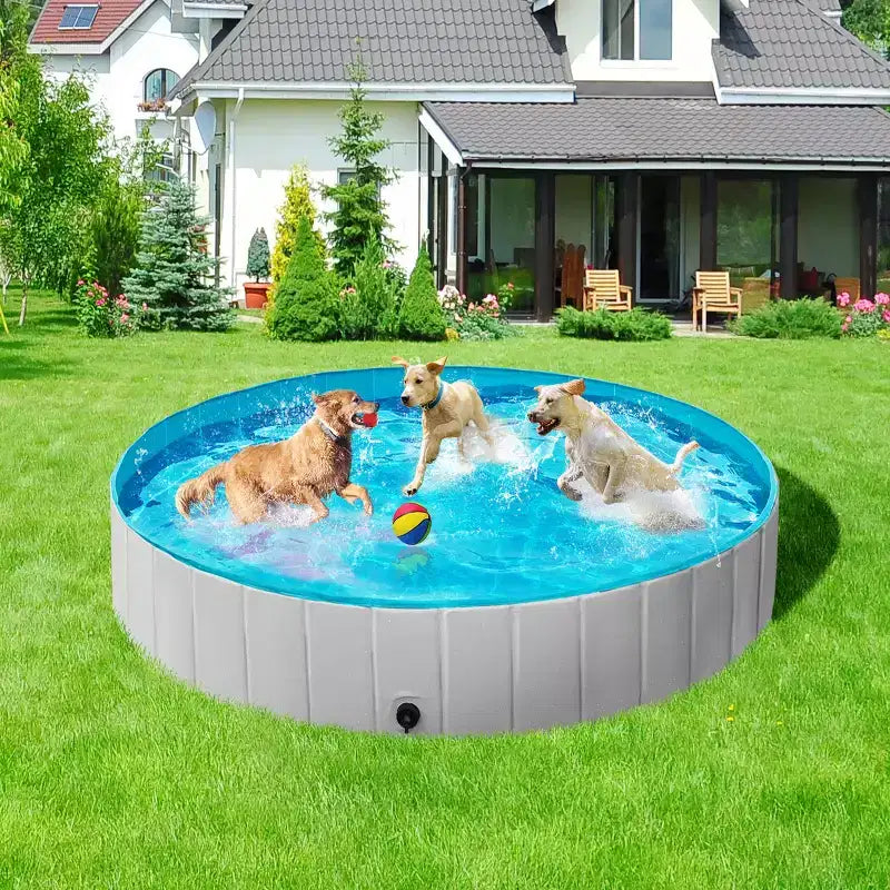 Piscine pliable Yaheetech pour animaux de compagnie, baignoire pour chiens, pour jardin et cour