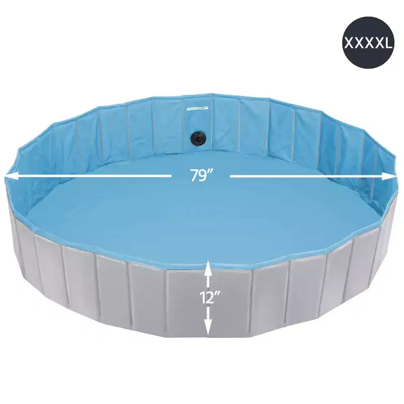Piscine pliable Yaheetech pour animaux de compagnie, baignoire pour chiens, pour jardin et cour