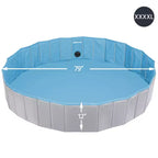 Piscine pliable Yaheetech pour animaux de compagnie, baignoire pour chiens, pour jardin et cour