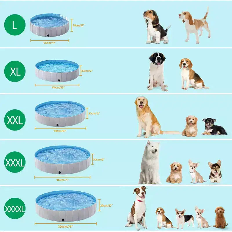 Piscine pliable Yaheetech pour animaux de compagnie, baignoire pour chiens, pour jardin et cour