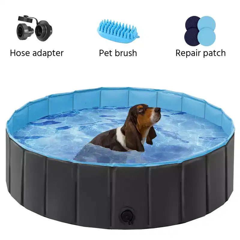 Piscine pliable Yaheetech pour animaux de compagnie, baignoire pour chiens, pour jardin et cour