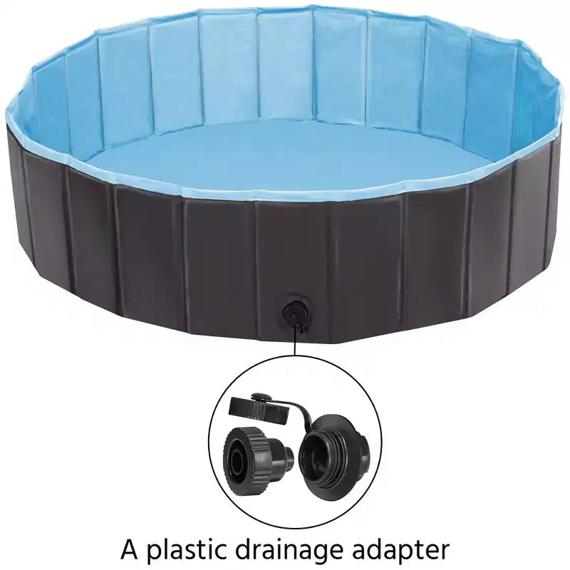 Piscine pliable Yaheetech pour animaux de compagnie, baignoire pour chiens, pour jardin et cour