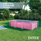 Piscine hors sol INTEX pour jardin, rose