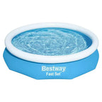 Bestway Fast Set 10' x 26 Above Ground Pool, Round Inflatable Ring Top Pool