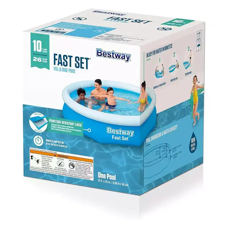 Piscine hors sol Bestway Fast Set 3,05 m x 66 cm, avec anneau supérieur gonflable