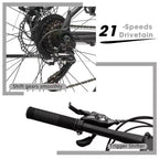Mountain bike GDFStudio Trailcrest da 26 pollici per tutti i terreni, 21 velocità, con sospensione anteriore