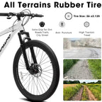 Mountain bike GDFStudio Trailcrest da 26 pollici per tutti i terreni, 21 velocità, con sospensione anteriore