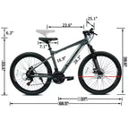 Mountain bike GDFStudio Trailcrest da 26 pollici per tutti i terreni, 21 velocità, con sospensione anteriore