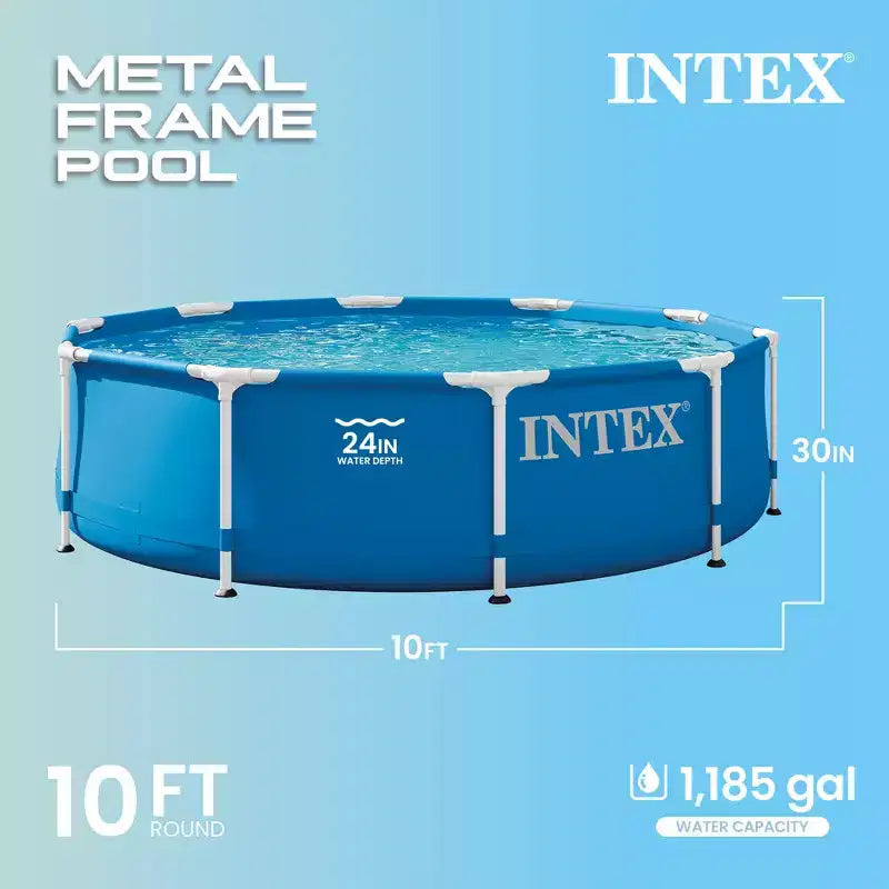 Piscine hors sol ronde à armature métallique Intex 28211EH 3,66 m x 76 cm avec pompe