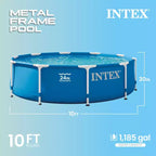 Piscine hors sol ronde à armature métallique Intex 28211EH 3,66 m x 76 cm avec pompe