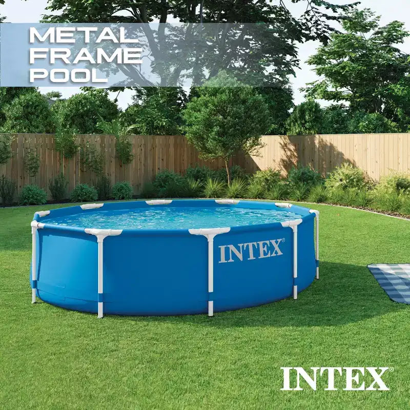 Piscine hors sol ronde à armature métallique Intex 28211EH 3,66 m x 76 cm avec pompe