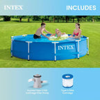 Piscine hors sol ronde à armature métallique Intex 28211EH 3,66 m x 76 cm avec pompe