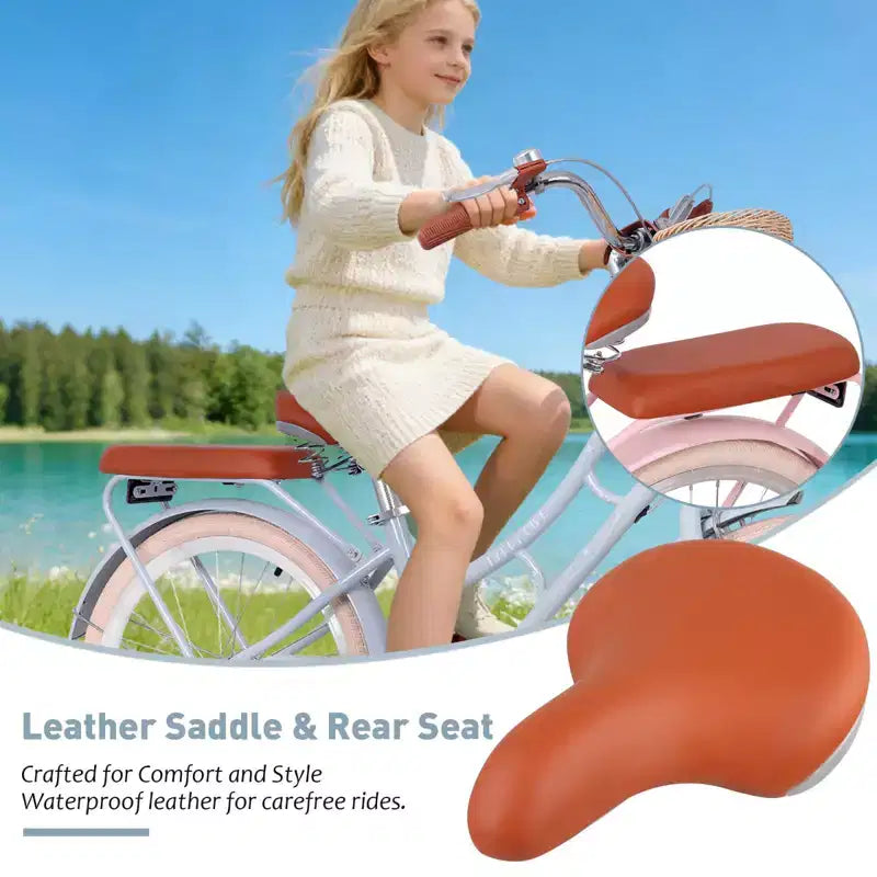NAYSAYE Bicicletta Beach Cruiser da ragazza con cestino anteriore e robusto telaio in acciaio per comodi spostamenti in città, blu, 58.39*24.53*36.93