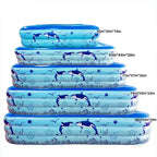 HeyGo Piscine gonflable à 2 anneaux 45 x 35 x 14 avec impression orque, piscine pour enfants, tout-petits et adultes en PVC durable, pour s'amuser dans le jardin